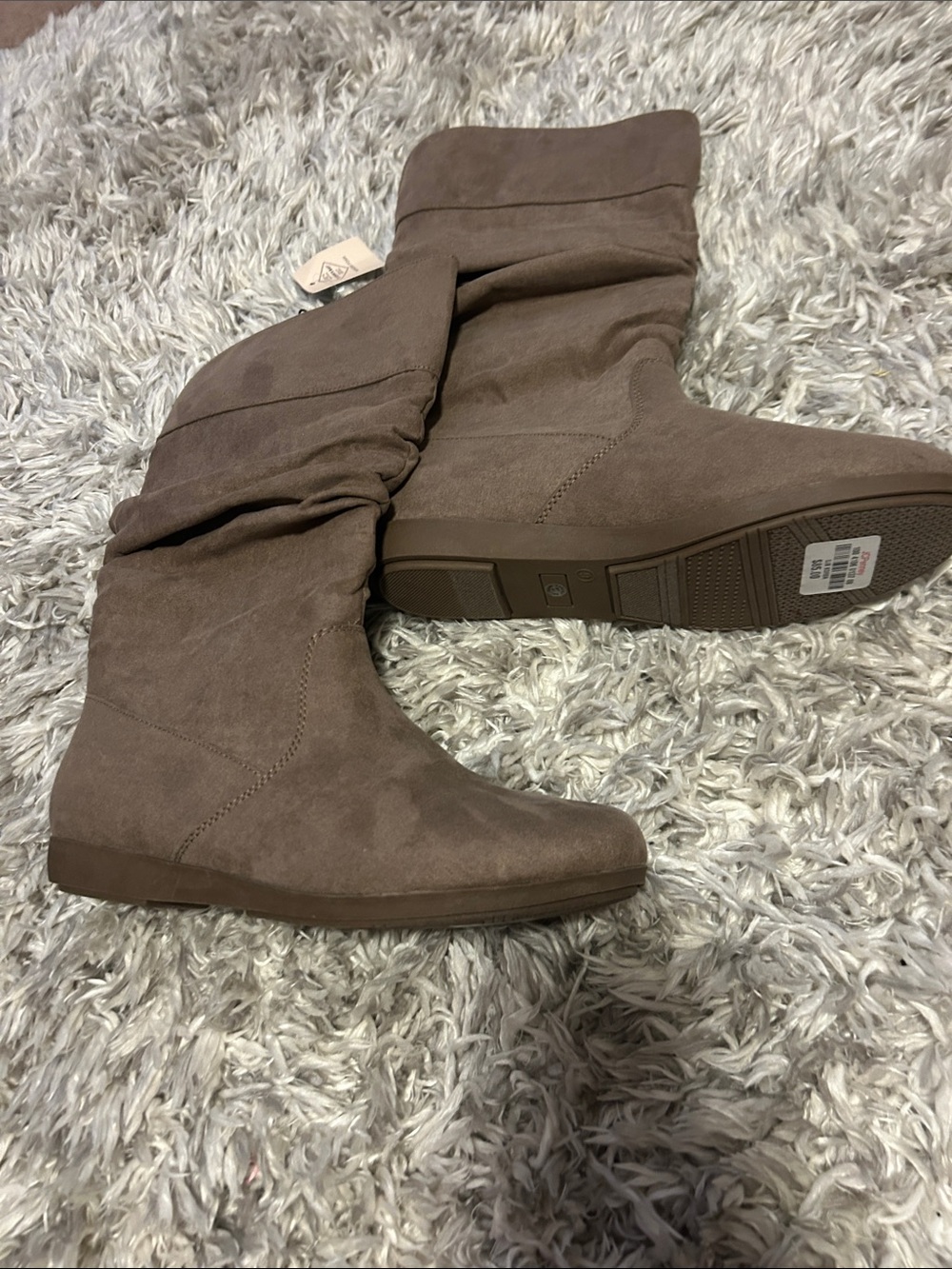 St. John's Bay Taupe Slouch Over-the-Knee Boots